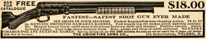 1909 Ad Union Fire Arms Co. Shotgun Weapon Ammunition - ORIGINAL ADVERTISING EM2