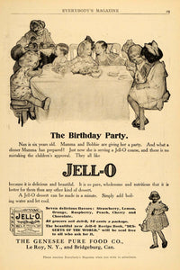 1909 Ad Genesee Jell-O Birthday Party Rose O'Neill RARE - ORIGINAL EM2