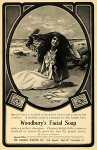 1902 Ad Andrew Jergens Co Woodbury Facial Soap Beach - ORIGINAL ADVERTISING EM2