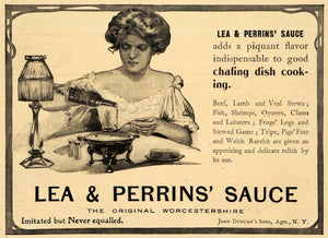 1908 Ad Worcestershire Sauce Lea Perrins John Duncan - ORIGINAL ADVERTISING EM2 - Period Paper
