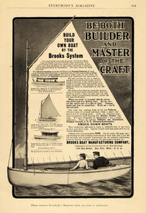 1905 Ad Brooks Boat Manufacturing Co. Watercraft Sail - ORIGINAL ADVERTISING EM2