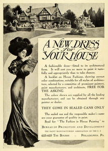 1908 Ad House Fashions Painting Bourse Bureau Promotion and Development EM2