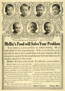 1911 Ad Mellins Food Baby Ralph Falkenhagen Leftwich Blaylock Katherine EM2