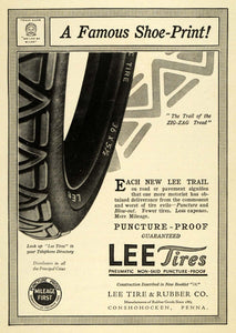 1915 Ad Lee Tire Rubber Co Puncture Proof Pneumatic Conshohocken EM2