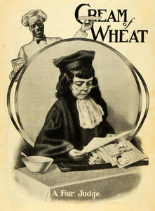 1906 Ad Cream of Wheat Co. Cereal Breakfast Child Judge Food Products Chef EM2