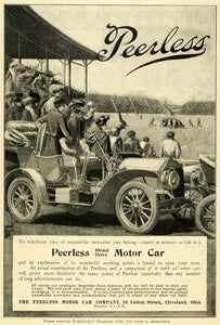 1905 Ad Peerless Motor Car Co Automobile Vintage Stadium Cleveland Ohio EM2