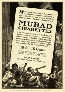 1905 Ad Allan Ramsay Murrad Cigarettes Tobacco Election Night Herald Square EM2