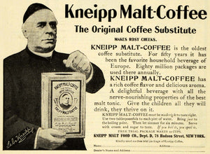 1905 Ad Kneipp Malt Coffee Substitute Makes Rosy Cheeks 78 Hudson St New EM2