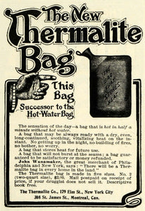 1905 Ad Thermalite Successor Hot Water Bag Montreal Canada New York City Elm EM2