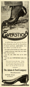 1905 Ad Everstick Invisible Rubber Shoe Footwear Adams Ford Bank St EM2