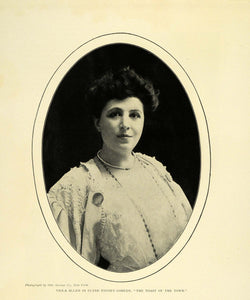 1905 Print Viola Allen Portrait American Stage Actress Toast Town Clyde EM2