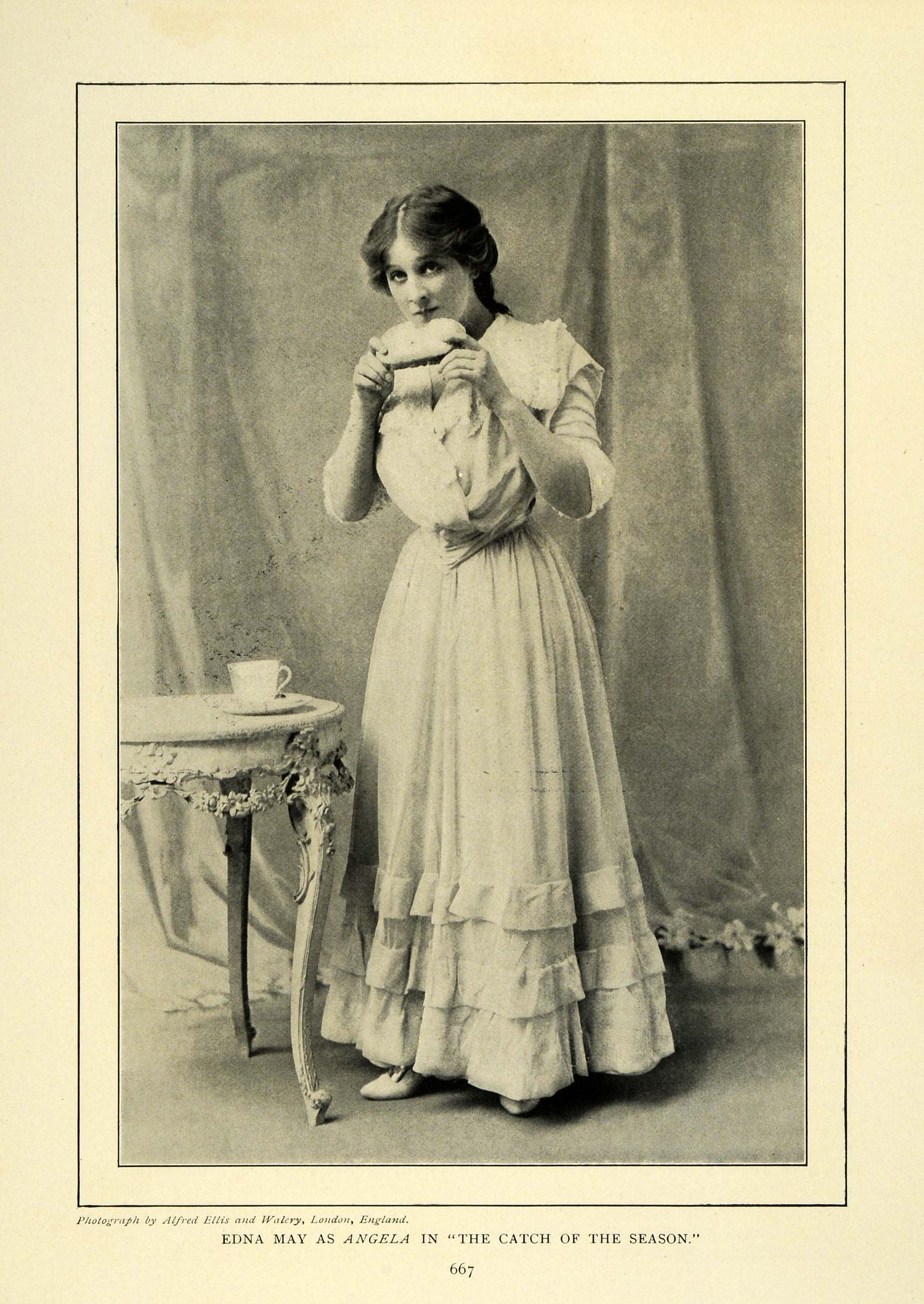 1905 Print Edna May American Stage Actress Singer Play Angela Catch Season EM2