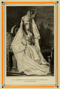 1911 Print English Actress Olga Nethersol Image Maeterlinck Play Mary EM2