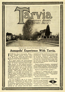 1911 Ad Barrett Tarvia A Prevent Road Dust Franklin Street Annapolis EM2