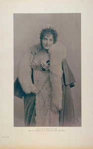 1895 Victorian Actress Jenny Gross German Engraving - ORIGINAL