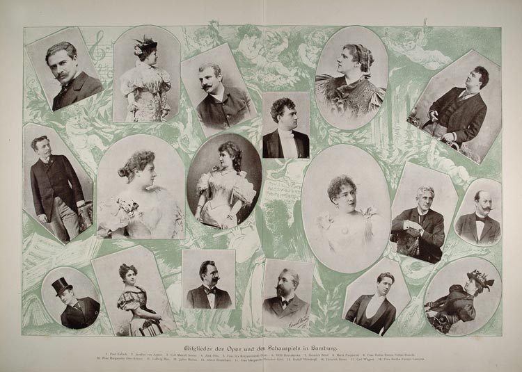 1899 Print German Opera Theatre Singers Paul Kalisch - ORIGINAL HISTORIC IMAGE