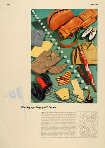 1939 Ad Yeomans Golf Fever Clothing Equipment Clubs etc - ORIGINAL EQ1