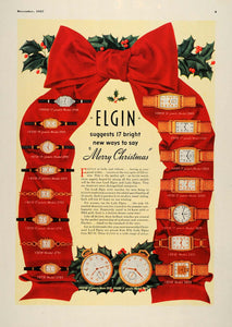 1937 Ad Christmas Elgin Wrist & Pocket Watches Pricing - ORIGINAL ESQ1