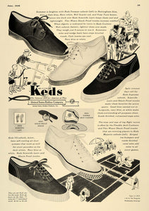 1938 Ad Keds Flex-Weave Shoes Tennis Household Chores - ORIGINAL ESQ1