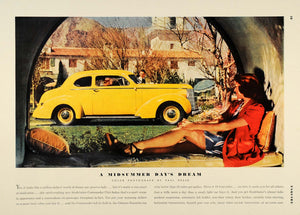 1938 Ad Studebaker Commander Club Sedan Window Seat - ORIGINAL ADVERTISING ESQ1