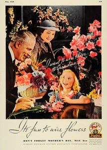 1938 Ad FTD Florists Telegraph Delivery Grandma Child - ORIGINAL ESQ1