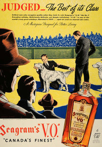 1938 Ad Seagrams VO Canadian Whisky M. Cutler Dog Show - ORIGINAL ESQ1