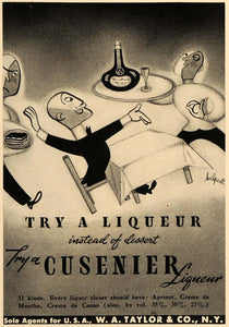 1938 Ad W A Taylor & Co. Cusenier Liqueur Alcohol Chef - ORIGINAL ESQ1