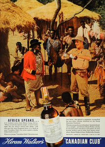 1936 Ad Hiram Walker Canadian Whiskey Rhino Africa Sons - ORIGINAL ESQ1