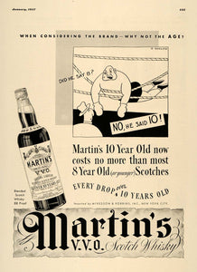 1937 Ad Martins Original Scotch Whiskey Aged Scotland - ORIGINAL ESQ1