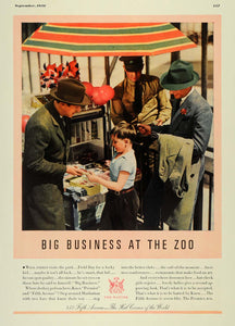 1936 Ad Knox Hatter Zoo Men Corner Premier Big Business - ORIGINAL ESQ1