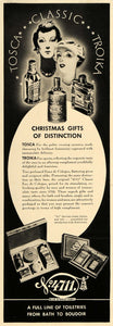1937 Ad Christmas Toiletries Bath Tosca Troika Perfume - ORIGINAL ESQ1