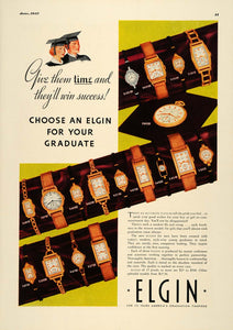 1937 Ad Elgin Watch Graduation Gift Fine Wristwatches - ORIGINAL ESQ2