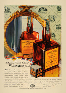 1937 Ad Mount Vernon Rye Whiskey Liquor Square Bottle - ORIGINAL ESQ3
