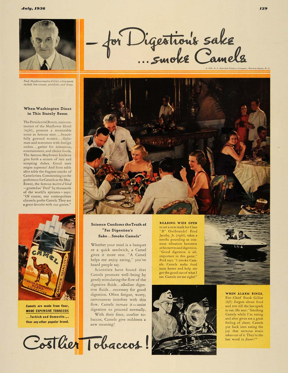 1936 Ad Camel Cigarettes Frank Gilliar Fred Jacoby Jr. - ORIGINAL ESQ3