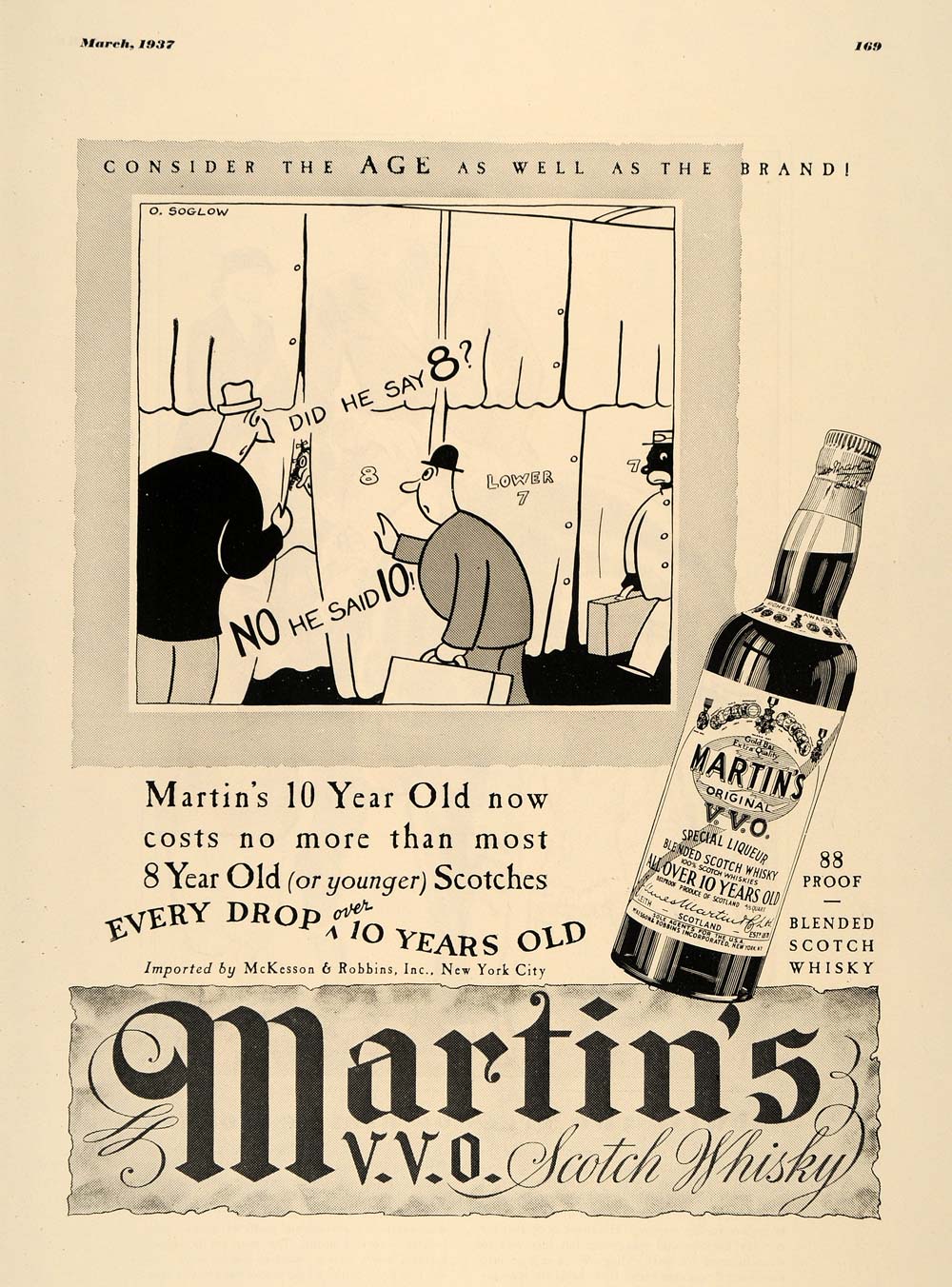 1937 Ad Martin's V.V.O. Scotch Whiskey Aged Blended Old - ORIGINAL ESQ3