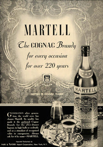 1937 Ad Martell Cognac Brandy After Dinner Beverages - ORIGINAL ADVERTISING ESQ3