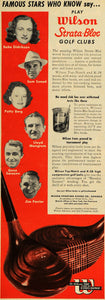 1949 Ad Wilson Sporting Goods Co. Strata-Bloc Golf Club - ORIGINAL ESQ4