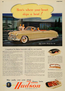 1949 Ad Hudson Convertible Modern Design Step Down Into - ORIGINAL ESQ4