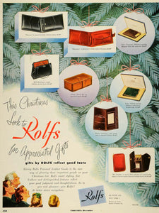 1949 Ad Rolfs Wallets Billfolds Fitall Kit Key Kaddies - ORIGINAL ESQ4