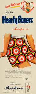 1952 Ad Hearty Boxer Shorts Coopers Jockey Underwear - ORIGINAL ADVERTISING ESQ4
