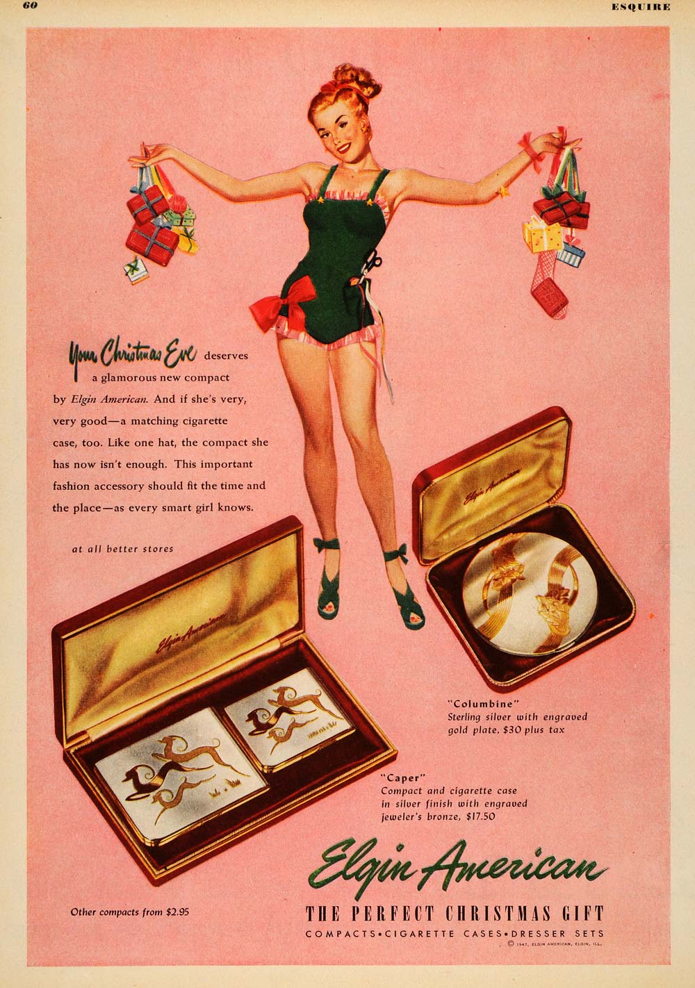 elgin american cigarette case 1947 Ad Elgin American Cigarette Dresser Compact Case elgin american cigarette case 1947 Ad Elgin American Cigarette Dresser Compact Case
