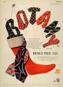 1947 Ad Botany Ties Mills Passaic New Jersey Clothing - ORIGINAL ESQ4