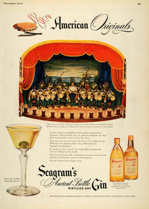 1947 Ad Seagram-Distillers Ancient Bottle Gin Orchestra - ORIGINAL ESQ4