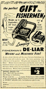 1947 Ad Sport Sales Co. Fishermen Steel Tape Rule Fish - ORIGINAL ESQ4