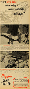 1947 Ad Camp Trailer Cottage Family Vacation Aluminum - ORIGINAL ESQ4