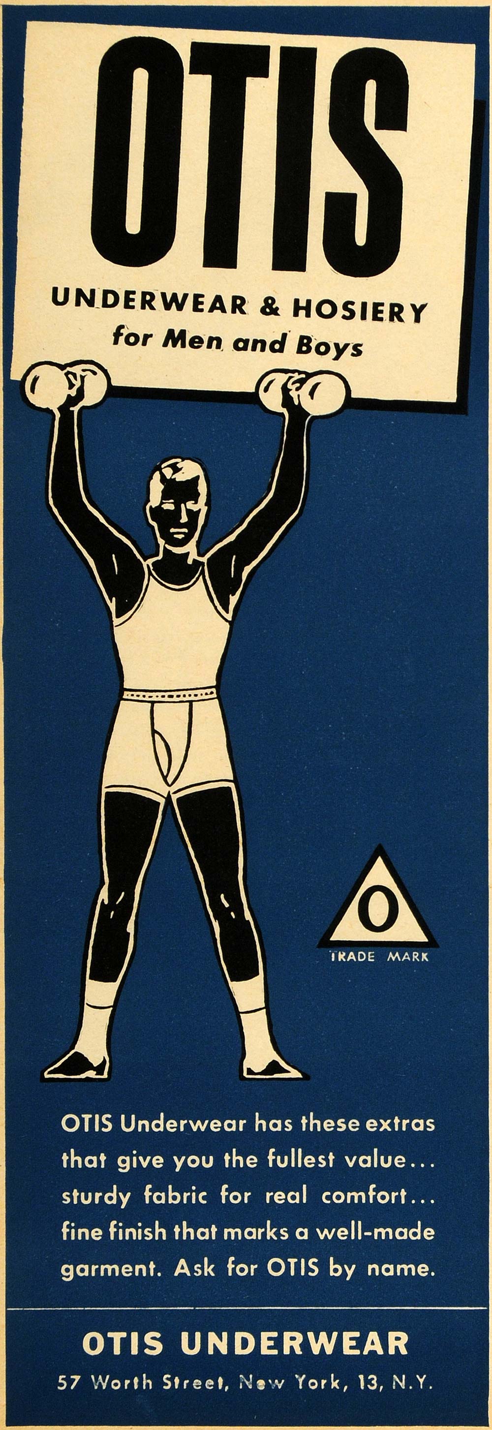1947 Ad Otis Underwear Men Boys Hosiery Comfort Fabric - ORIGINAL ESQ4