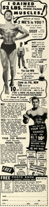 1952 Ad Jowett Institute Physical Training Muscle Build - ORIGINAL ESQ4