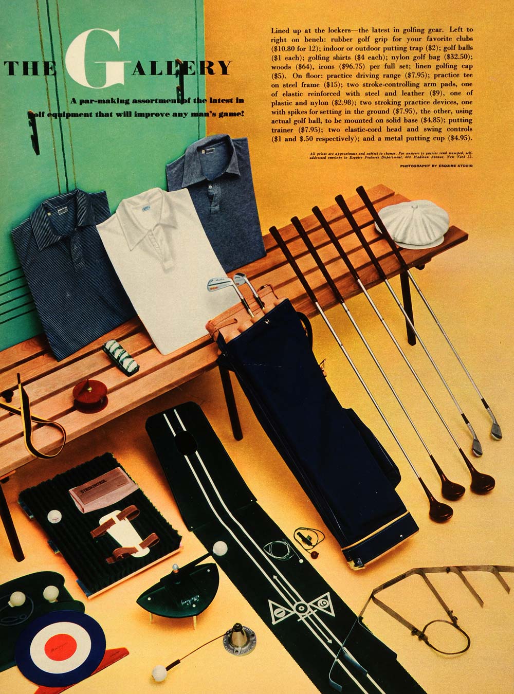 1951 Ad Esquire Golf Fashion Equipment Golfing Shirts - ORIGINAL ESQ4