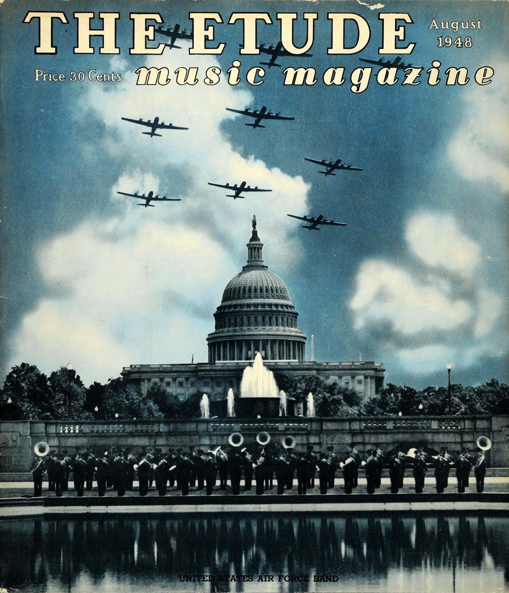 1948 Cover The Etude Music Air Force Band Capitol Bldg - ORIGINAL ET1