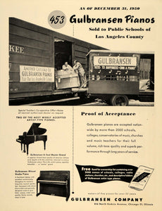 1951 Ad Gulbransen Grand Piano Studio Kedzie Chicago - ORIGINAL ADVERTISING ET1